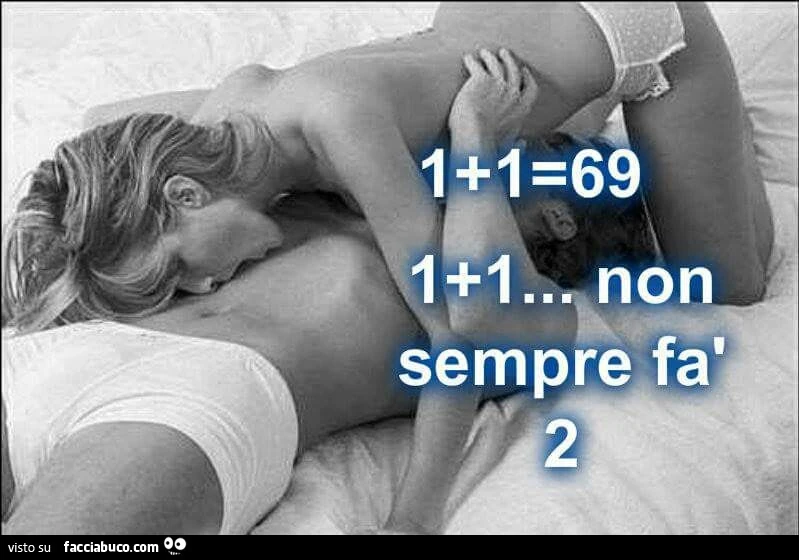 1 1 = 69. 1 1 non fa sempre 2
