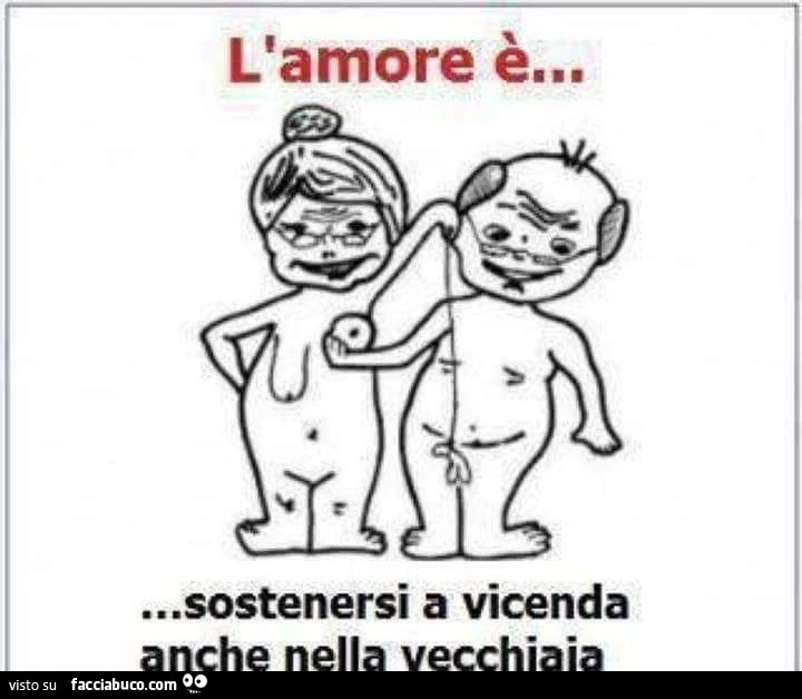 L'amore è sostenersi a vicenda anche nella vecchiaia