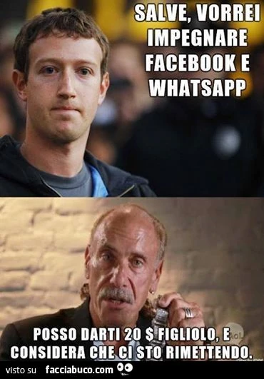 Salve, vorrei impegnare facebook e whatsapp