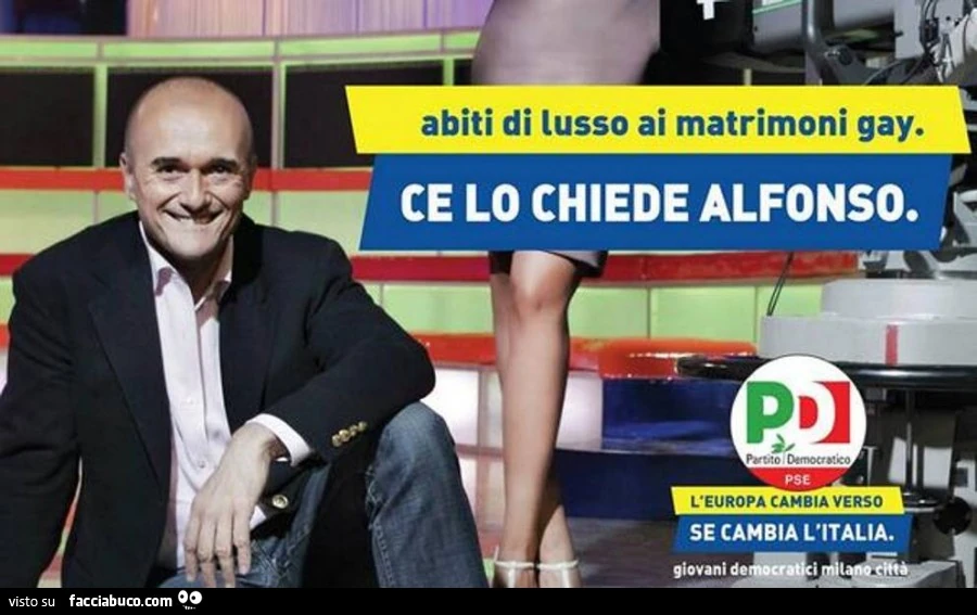 Abiti di lusso ai matrimoni gay. Ce lo chiede Alfonso