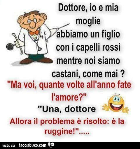 Dottore io e mia moglie abbiamo un figlio con i capelli rossi, mentre noi siamo castani, come mai?