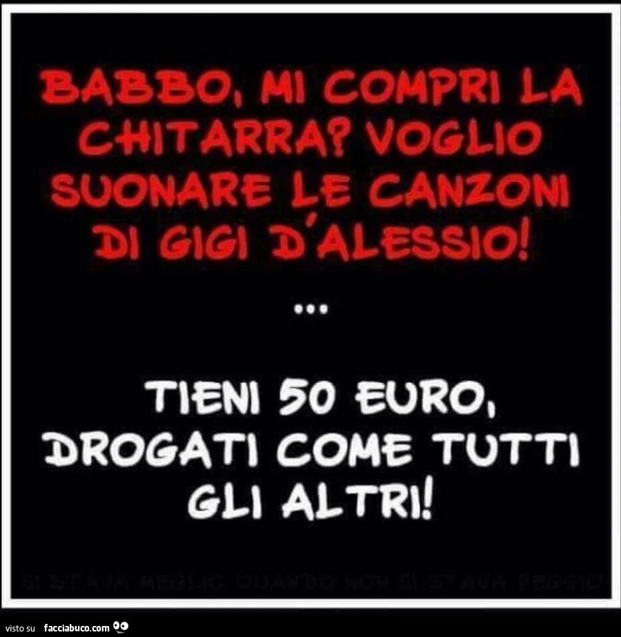 Babbo, mi compri la chitarra? Voglio suonare le canzoni di Gigi D'Alessio