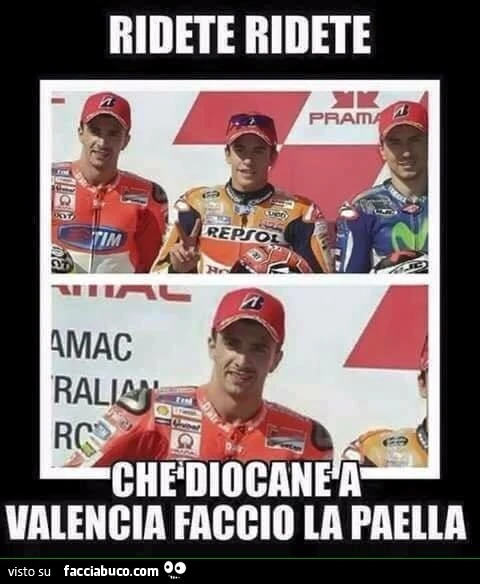Ridete ridete, che diocane a Valencia faccio la paella