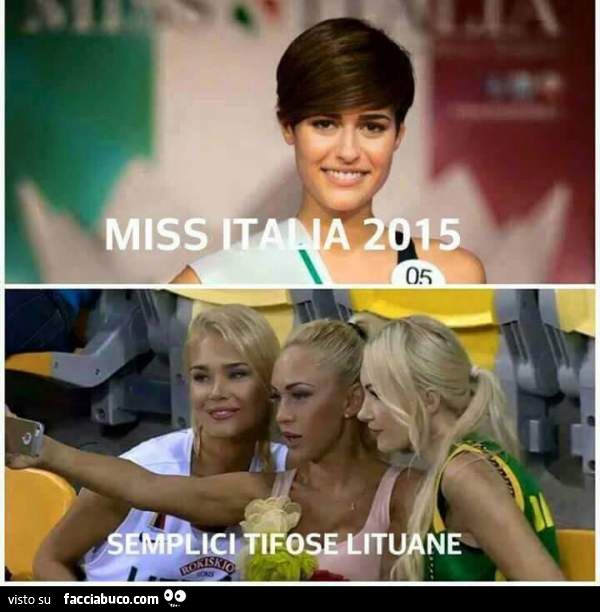 Miss Italia 2015 VS Semplici tifose lituane