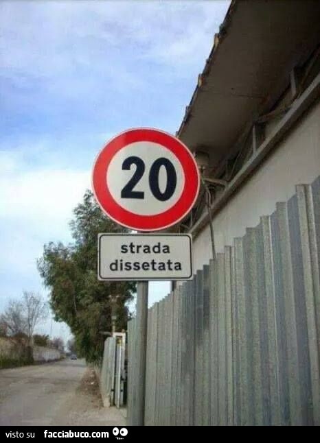 20 Km/h strada dissetata