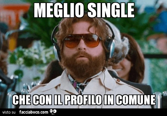 Meglio single che con il profilo in comune