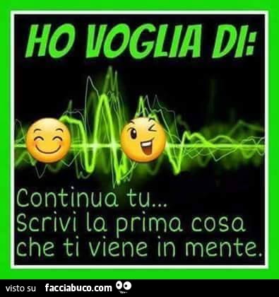 ho voglia ho voglia