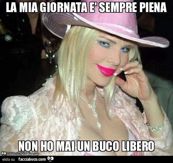 La mia giornata è sempre piena, non ho mai un buco libero