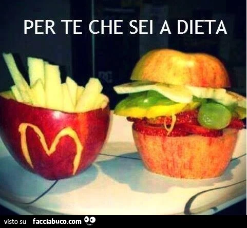 Per te che sei a dieta: Mc Menù realizzato con la frutta