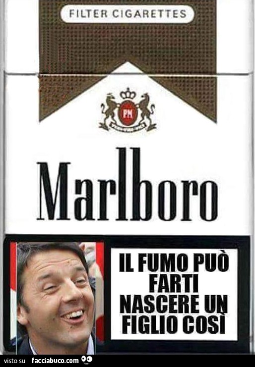 Marlboro Renzi: il fumo può farti nascere un figlio così