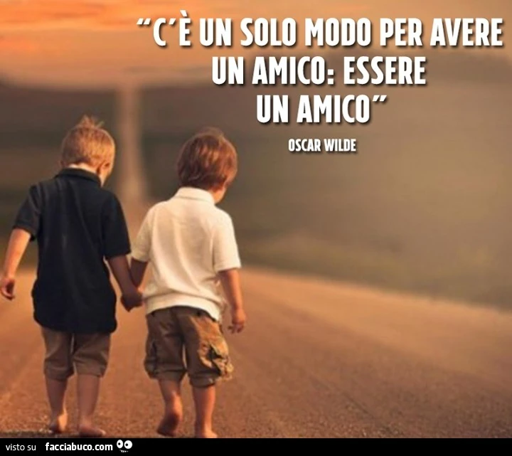 C'è un solo modo per avere un amico: essere un amico