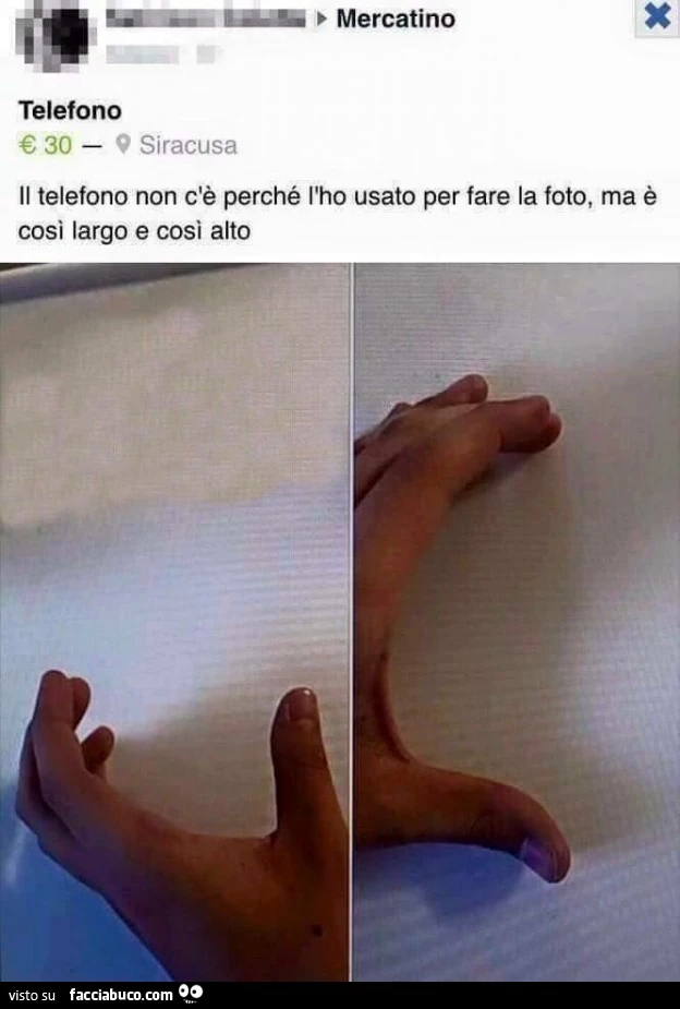 Mercatino Telefono: il telefono non c'è perchè l'ho usato per fare la foto, ma è così largo e così alto