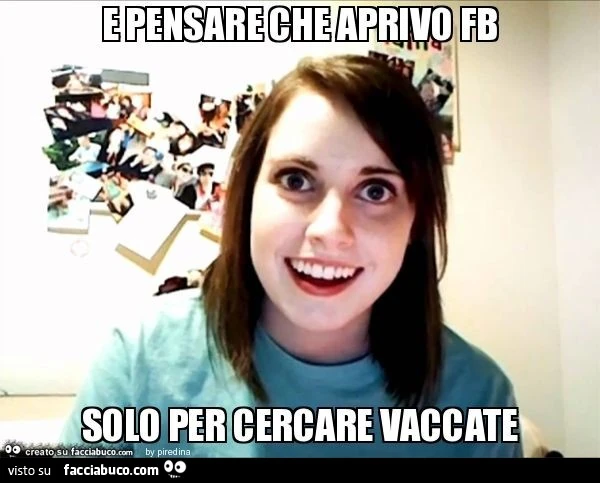E pensare che aprivo fb solo per cercare vaccate