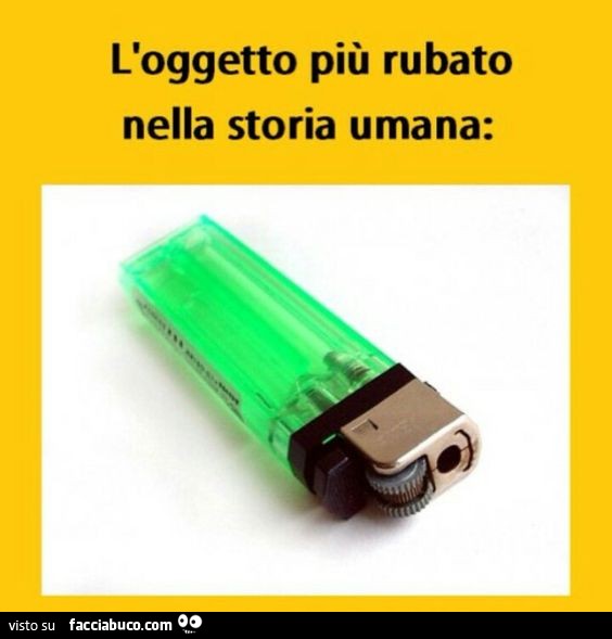 Accendino: l'oggetto più rubato nella storia umana