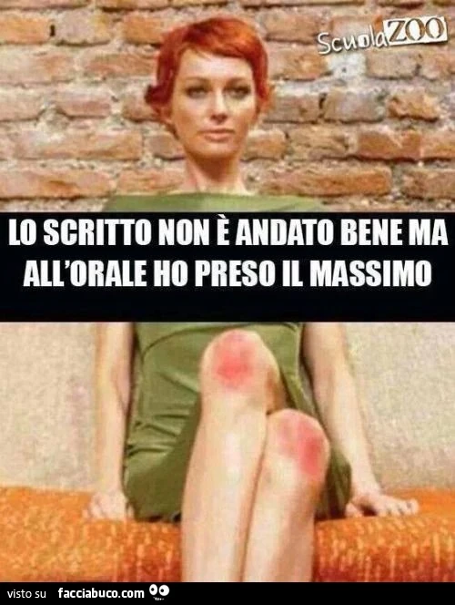 Lo scritto non è andato bene, ma all'orale ho preso il massimo