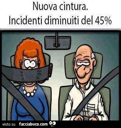 Nuova cintura. Incidenti diminuiti del 45