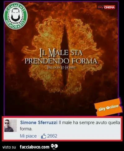 Il male sta prendendo forma. Il male ha sempre avuto quella forma