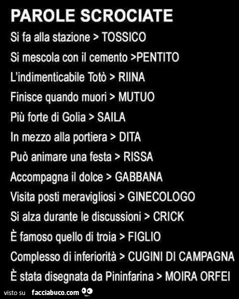 parole scrociate