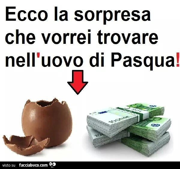 Ecco la sorpresa che vorrei trovare nell'uovo di Pasqua