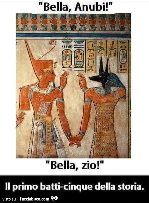 Bella Anubi! Bella zio! Il primo batti cinque della storia