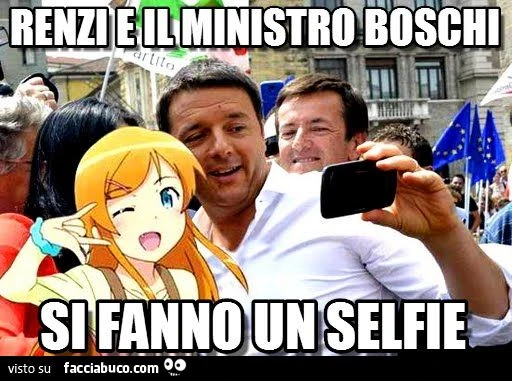 renzi e il ministro boschi si fanno un selfie