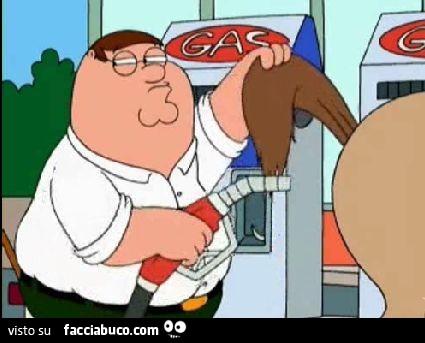 Peter Griffin vuole fare il pieno al cavallo