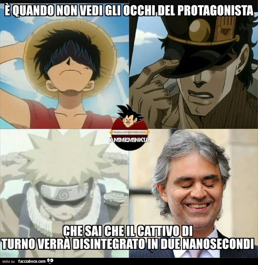 È quando non vedi gli occhi del protagonista che sai che il cattivo di turno verrà disintegrato in due nanosecondi