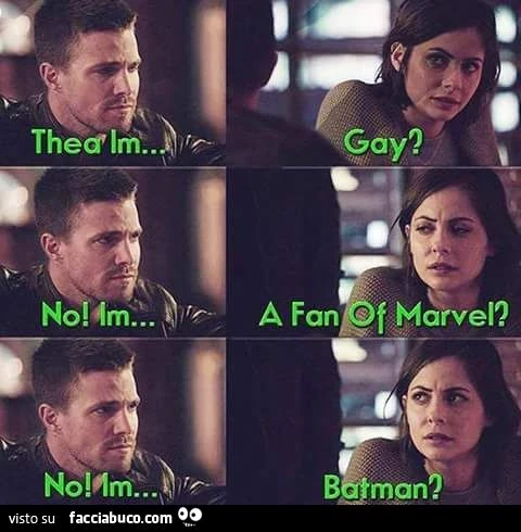 Thea Im&hellip; Gay? No Im&hellip; A fan of Marvel? No Im&hellip; Batman?