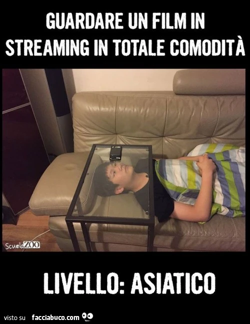 Guardare un film in streaming in totale comodità, livello: asiatico