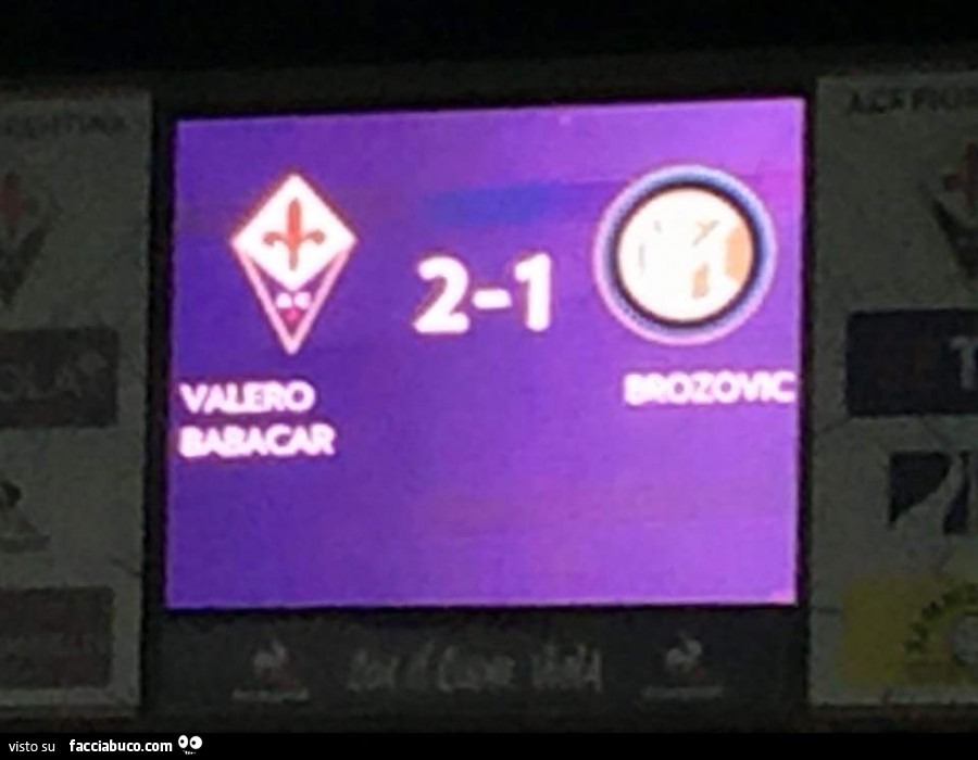 Risultato finale Fiorentina 2 - Inter 1