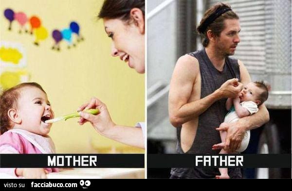 differenza tra una madre e un padre con figli