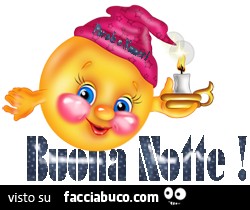 Buonanotte smile con candela