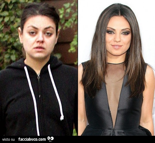 Mila Kunis senza trucco