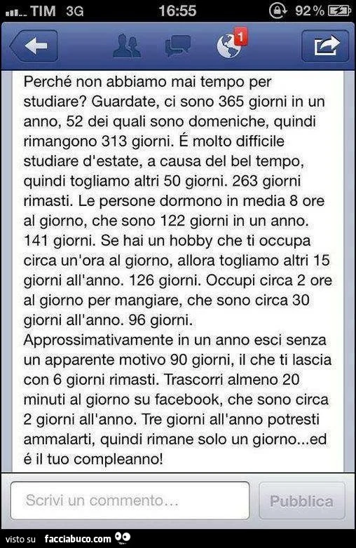Perchè non abbiamo mai tempo per studiare?