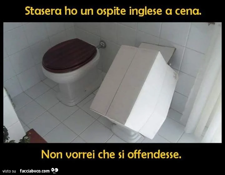 Coprire il bidet: stasera ho un ospite inglese a cena. Non vorrei che si offendesse