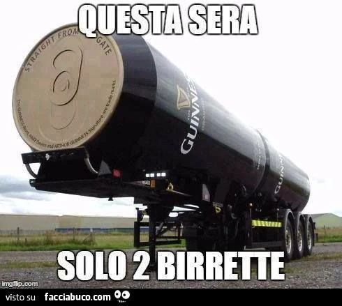 Questa sera solo 2 birrette