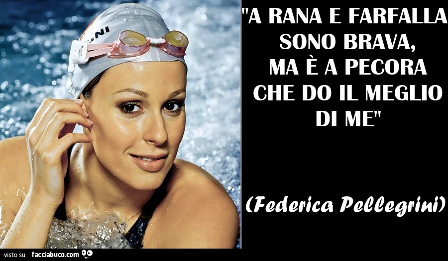 A rana e farfalla sono brava, ma è a pecora che do il meglio di me