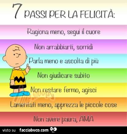 7 passi per la felicità
