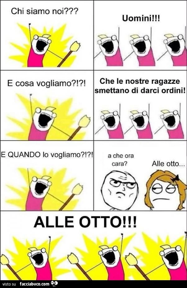 chi siamo noi uomini e cosa vogliamo che le nostre ragazze smettano di darci ordini meme
