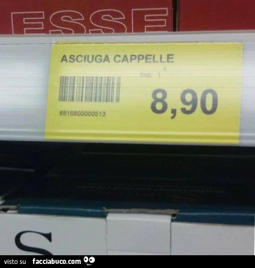 Asciuga cappelle 8.90 euro