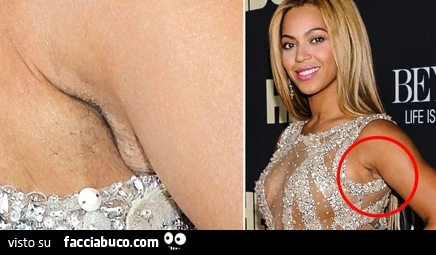 Beyoncé ricrescita peli sotto le ascelle