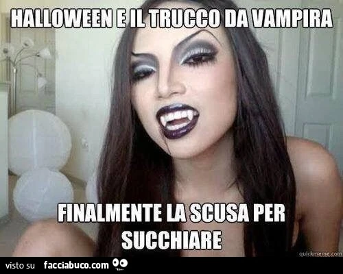Halloween e il trucco da vampira. Finalmente la scusa per succhiare