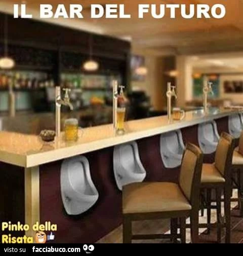 Il bar del futuro con urinatoio incorporato al bancone