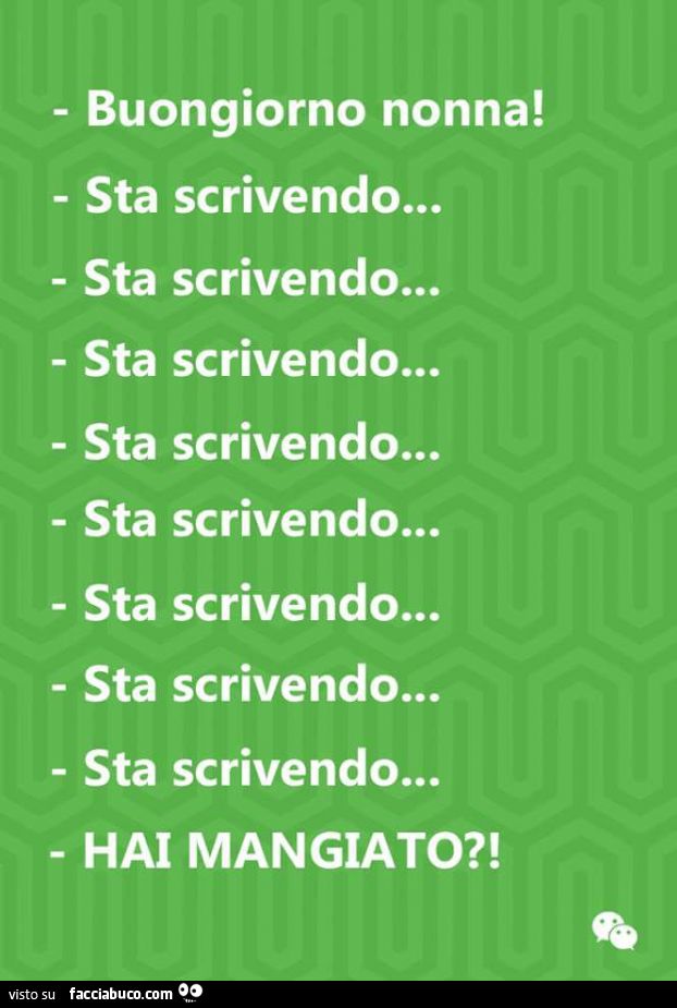 Nonna sta scrivendo...