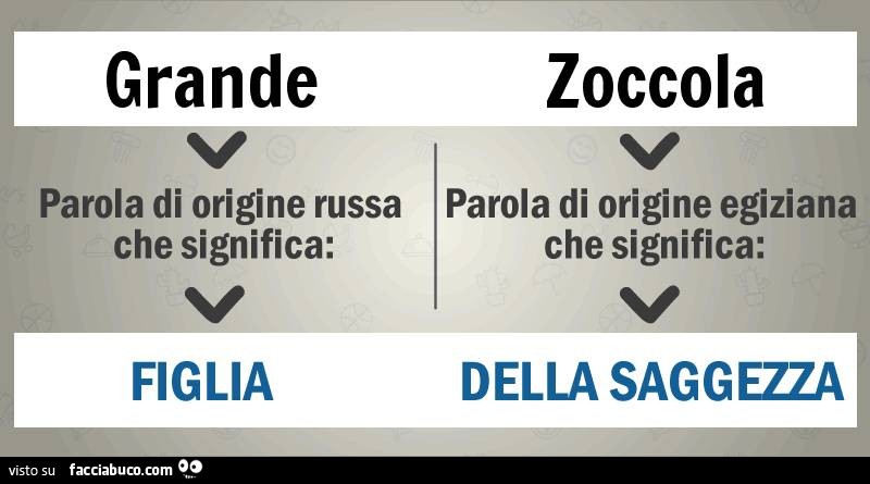 Grande Zoccola: figlia della saggezza
