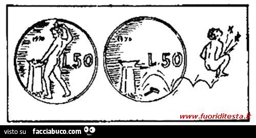Martellata sui coglioni. 50 lire