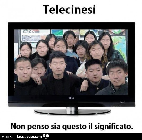 Telecinesi: non penso sia questo il significato