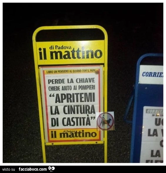Perde la chiave, chiede aiuto ai pompieri. Apritemi la cintura di castità