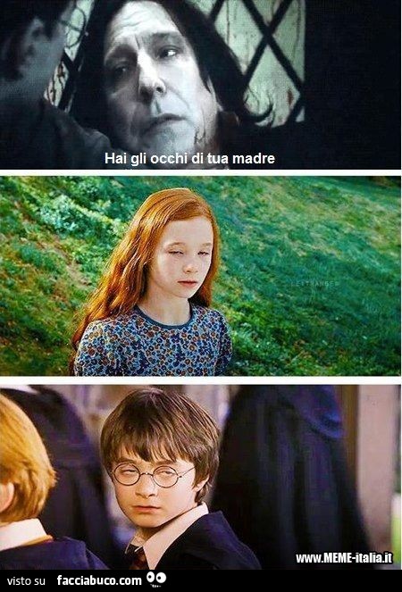 Severus Piton a Harry Potter: hai gli occhi di tua madre