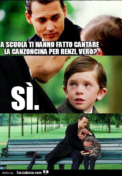 a scuola mi hanno fatto cantare la canzoncina per renzi